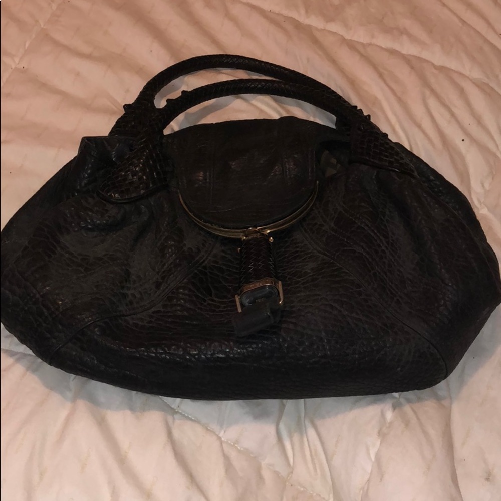 FENDI BLACK NAPA LEATHER SPY BAG. 💯 authentic.